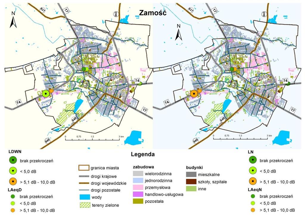 terenie Białej Podlaskiej (źródło: WIOŚ, baza EHALAS) Mapa 4.