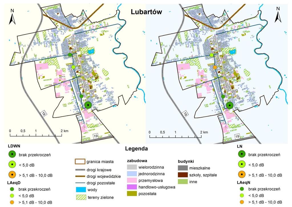 terenie Krasnegostawu (źródło WIOŚ, baza EHALAS) Mapa 8.