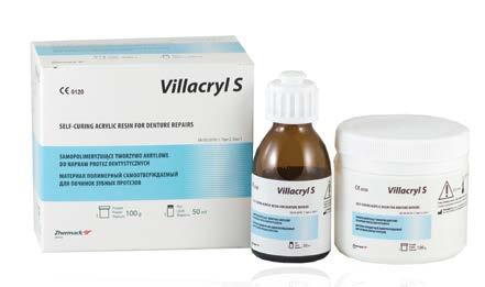 VILLACRYL H PLUS RAPID FN Functional Novelty nowa formuła! Tworzywo akrylowe do wykonywania płyt podstawowych protez zębowych ruchomych osiadających metodą szybkiej polimeryzacji.