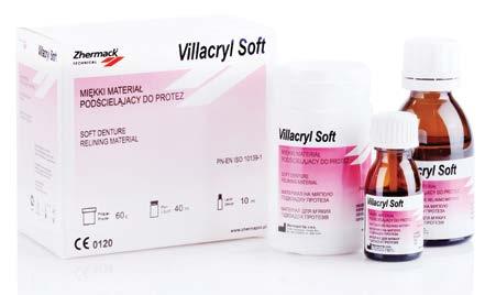 proszku / 1,4 ml (1,22 g) płynu Czas przygotowania ciasta 30 Czas przydatności ciasta do użycia 1 30 Czas w ustach 2 Czas samopolimeryzacji 9 (23 C) Twardość 30, 50 60 C, 2 bar 72 Shore D VILLACRYL