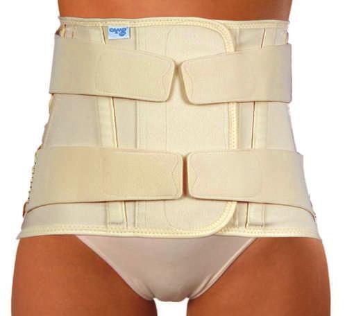 w odcinku lędwiowym wyposażona w cztery stalki oraz system krzyżowo zamontowanych gum w celu lepszej stabilizacji produkt nie zawiera lateksu XS S M L XL XXL Obwód w biodrach 75 82 cm 82 90 cm 90 100