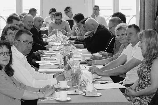 delegaci, będący przedstawicielami wszystkich organizacji tworzących Regionalną Sekcję Kolejarzy NSZZ Solidarność przy Regionie Małopolskim w Krakowie, zebrali się w Domu Kultury Kolejarz aby