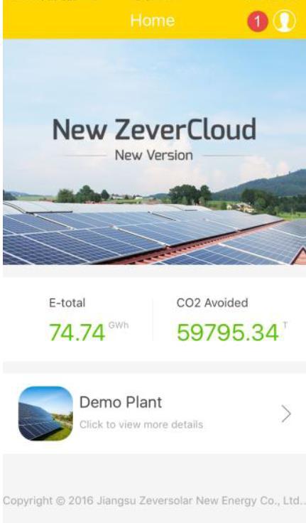 Aplikacja ZeverCloud Ilustracja 7-3: Strona główna Krok 2: Kliknij przycisk oznaczony