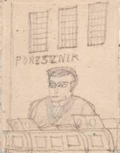 7 Nikifor Krynicki (1895 Krynica 1968 Folusz) Urzędnik za pulpitem