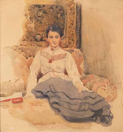 38 Czesław Tański (1863 Pieczyska 1942 Olszanka) Portret Ewy Koskowskiej Kotarbińskiej, 1902 r.