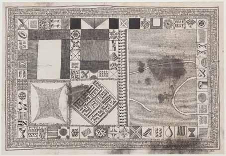 113 Zbigniew Makowski (ur. 1930 r., Warszawa) Kompozycja, 1963 r. tusz/papier, 55,5 x 80 cm sygnowany i datowany p.