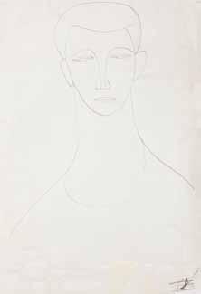tusz/papier, 56 x 38,5 cm sygnowany i da