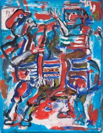 , Medinskaiai na Litwie) Koń, 1989 r. pastel/papier, 41 x 28,5 cm sygnowany p. d.