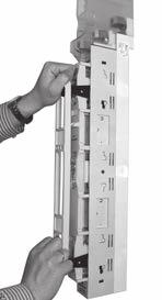 In order to make the disconnector able to operate with outlet cables from the top one should take off the