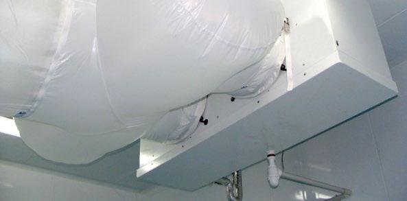 2V5 Wentylator dwubiegowy 400V/3/50Hz (Ø 450mm). RFA Obudowa / deflektor  VGT RFA + części montażowe kanału tekstylnego.