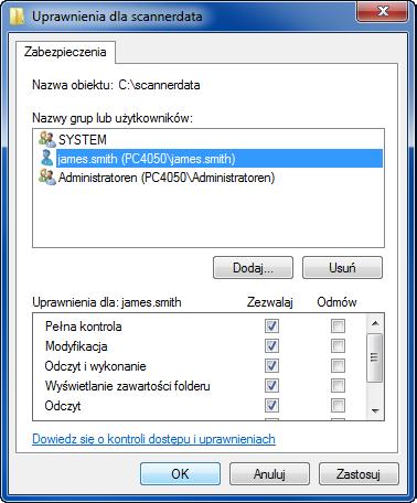 Odczyt. 5 Kliknij przycisk OK na ekranie Udostępnianie zaawansowane, aby zamknąć ten ekran.