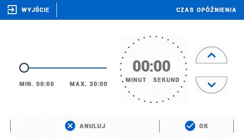 B) CZAS OPÓŹNIENIA Po ustalonym czasie opóźnienia sterownik główny przesyła informację do głowic o potrzebie ich zamknięcia. Zakres czasowy 00:00 00:30 min.