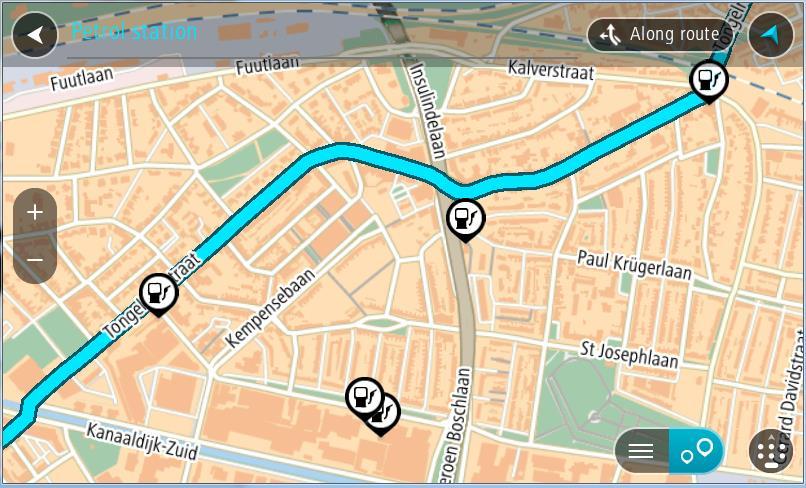 Otworzy się mapa, przedstawiająca pozycje stacji benzynowych.
