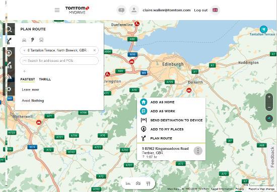 myszy i wybierz polecenie Zaplanuj trasę.