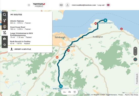 Twoja trasa jest dostępna w sekcji Moje trasy aplikacji MyDrive i zostanie zsynchronizowana z urządzeniem