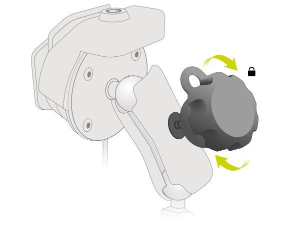6. Dokręć zamek RAM Pin-Lock w