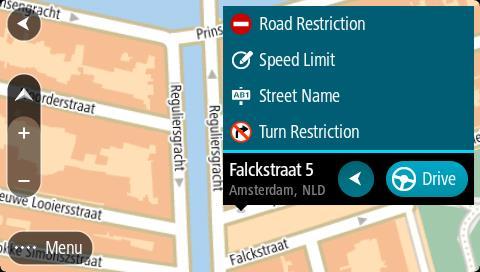 5. Uwaga: aby zgłosić korektę mapy, której typ nie jest wyświetlany w menu, użyj funkcji Map Share Reporter na stronie tomtom.com. 6. Wykonaj instrukcje dotyczące wybranego typu korekty mapy. 7.