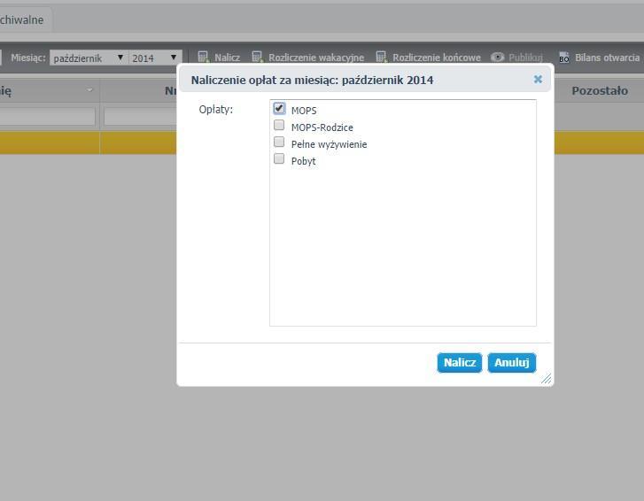 30 października) przy wybranym miesiącu rozliczenia Październik 2014 ponownie