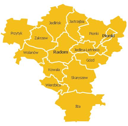 Wierzbica Rysunek 1 Położenie Gminy Wierzbica na tle powiatu radomskiego 1.3.