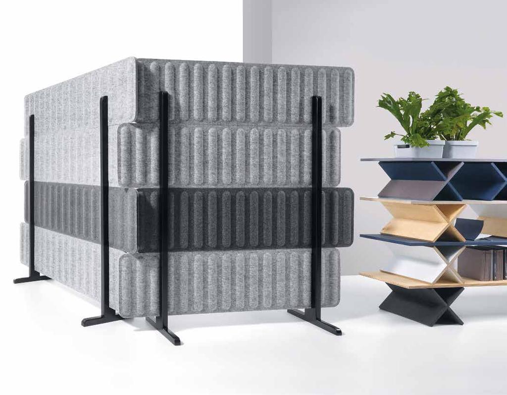 Acoustic wall Ścianka akustyczna 26 27 Wide acoustic wall GRS-4 separates a room perfectly and functions as an acoustic screen as well.
