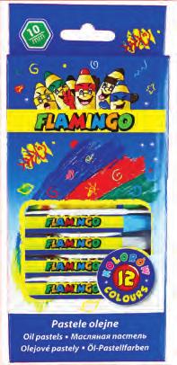PASTELE OLEJNE FLAMINGO zestaw 12 pasteli olejnych doskonałe