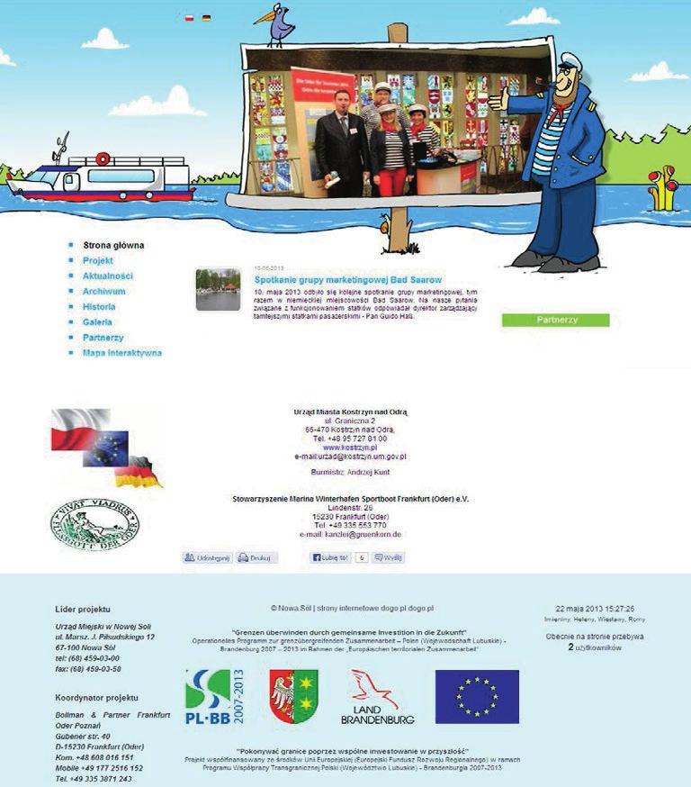 >>> Dodatkowo w konkursie wyróżniono Gminę Nowa Sól Miasto za prowadzenie strony internetowej www.odra2014.pl w ramach projektu pn.