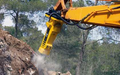 TECHNIKA WYBURZENIOWA MŁOTY HYDRAULICZNE EPIROC - EC/SB Unikalność konstrukcji młotów EPIROC serii SB polega na monolitycznej budowie, w której zintegrowany mechanizm udaru i korpus tworzą monolit.
