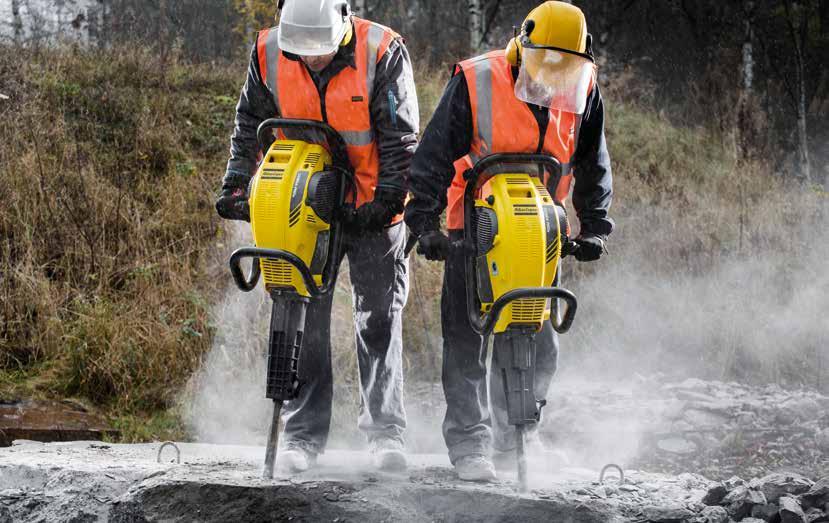 TECHNIKA WYBURZENIOWA MŁOTY SPALINOWE ATLAS COPCO Każdy detal młota Atlas Copco Cobra został zaprojektowany z uwzględnieniem ergonomii, zdrowia operatora i wpływu na środowisko.