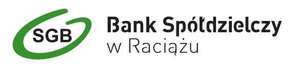 Dokument dotyczący opłat Bank Spółdzielczy w Raciążu Rachunek oszczędnościowo-rozliczeniowy Podstawowy rachunek płatniczy 8 sierpień 2018 r.