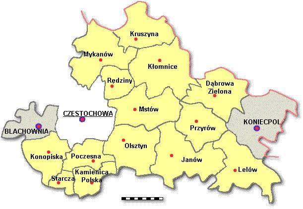 1.2. Ogólna charakterystyka Gminy Blachownia Blachownia to gmina usytuowana w północnej części województwa śląskiego, w powiecie częstochowskim, nad rzeką Stradomką.