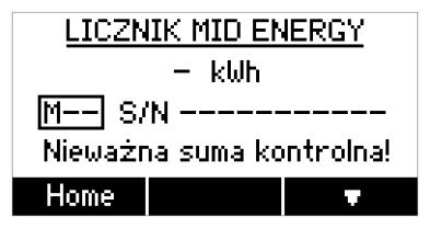 MENU LICZNIKA ENERGII MID W menu licznika energii MID wyświetlane jest całkowite łączne zużycie energii.