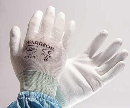 Rękawiczki nylonowe z dłońmi pokrytymi poliuretanem Skład: Nylon