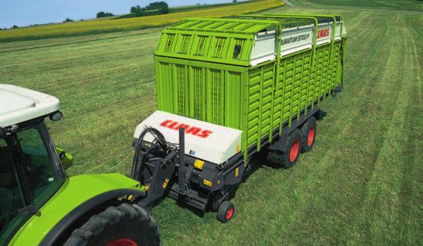 Miejsce przy wyładunku. Dzięki dwóm dużym siłowikom hydraulicznym przy całkowitym podniesieniu osiąga się prześwit 680 mm.