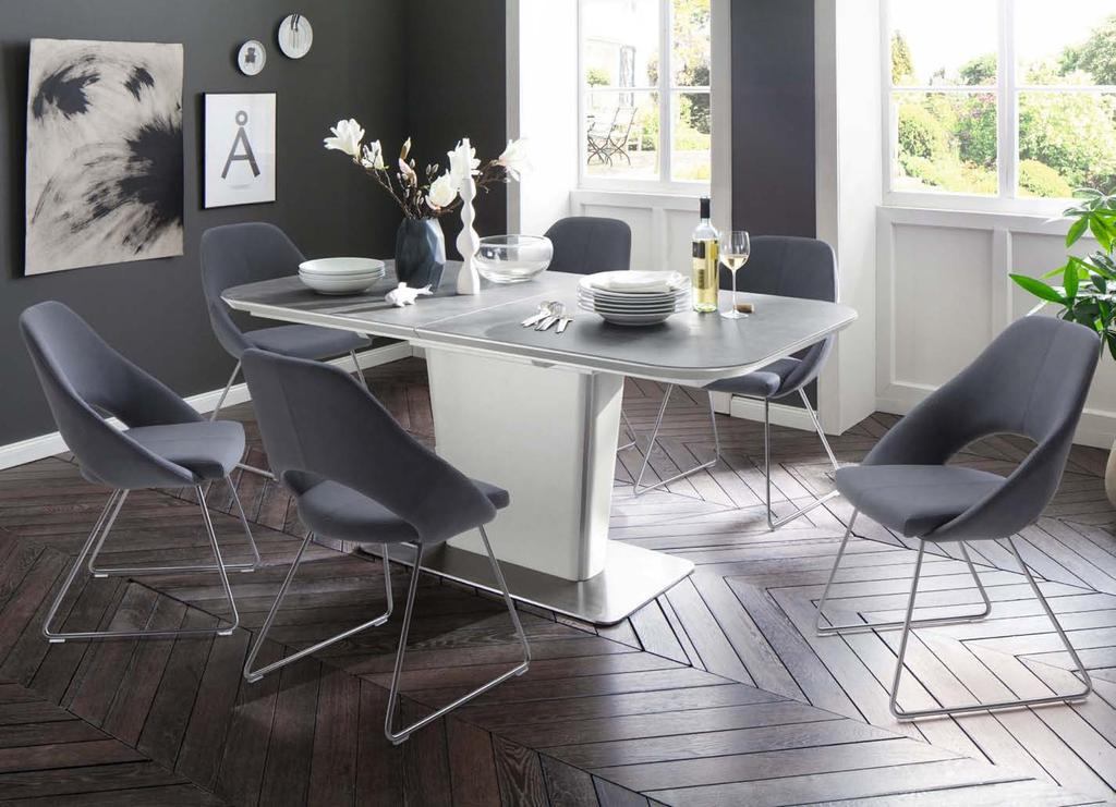 blat ceramiczny stół KOAMI + krzesła DAJANA 140