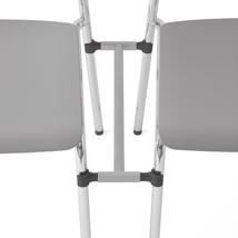 Szerokość całkowita dwóch połączonych krzeseł: bez podłokietników 1070 mm, z podłokietnikami 1260 mm. Łączenie w rzędy Łącznik do wersji na płozie 14 zł/kpl.