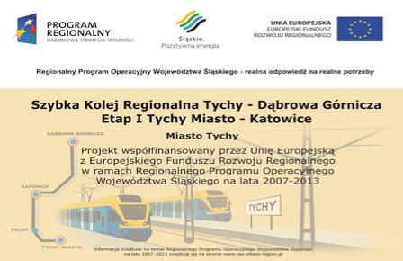 Tychy Zachodnie montaż wiat dla pasażerów, oświetlenia, monitoringu automatów biletowych oraz interaktywnych tablic informacji pasażerskiej on-line Dodatkowo zsynchronizowano rozkład jazdy pociągów z