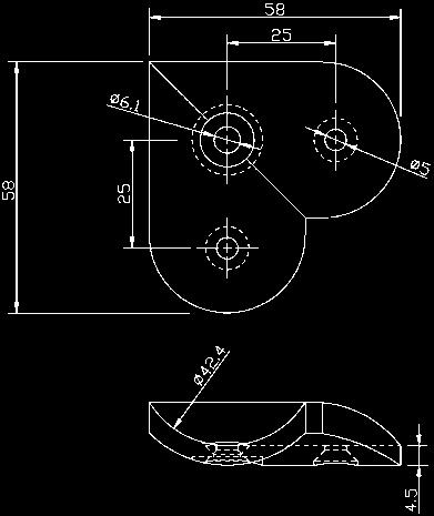 material thickness 4 mm V4A; AISI 3 połączenie z