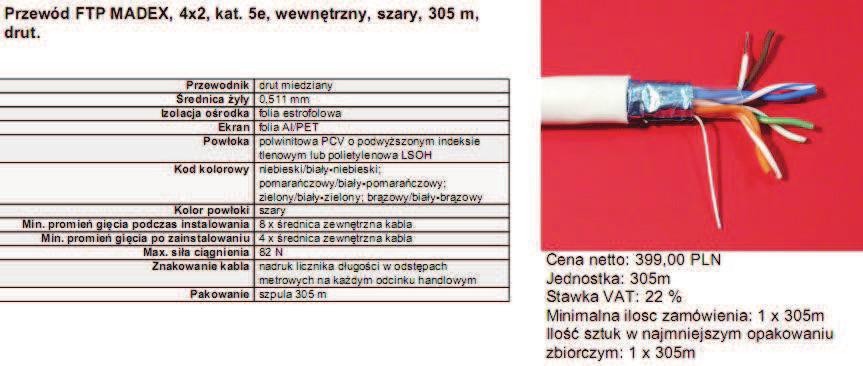 2.11.3 Skrętka ekranowana STP Skrętka ekranowana STP - (Shielded Twisted Pair) Posiada ekran