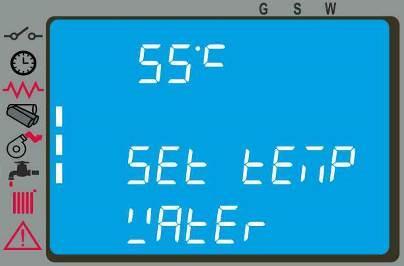 W celu zmodyfikowania temperatury pokojowej należy nacisnąć przycisk SET i następnie zwiększyć lub zmniejszyć parametr temperatury za pomocą przycisku P1 i P2.