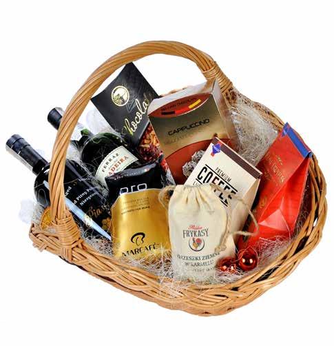 Zestaw 11 Wino Ferrez Madeira (Portugalia) Miód Pitny Półtorak Piasecki (Polska) Praliny Caffe 120g Orzeszki ziemne w karmelu Orfin 120g Trufle Rumowe 120g