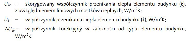 Obliczanie obciążenia cieplnego W obliczeniach strat ciepła przez przenikanie, mostki cieplne można uwzględnić