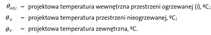 Obliczanie obciążenia cieplnego Współczynnik bu może być określony w jeden z
