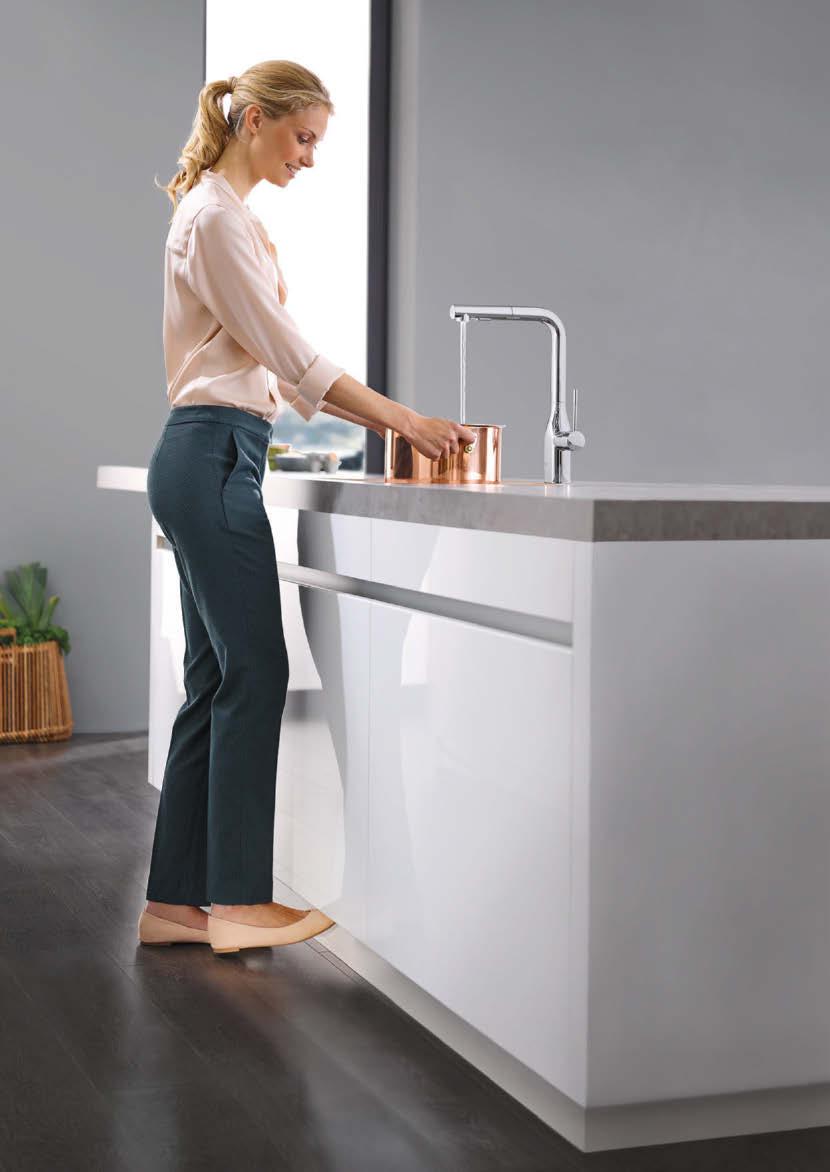 KUCHNIA GROHE OFERTA FOOTCONTROL 30 311 000 Elektroniczna jednouchwytowa bateria zlewozmywakowa z wyciąganą wylewką typu L i 2