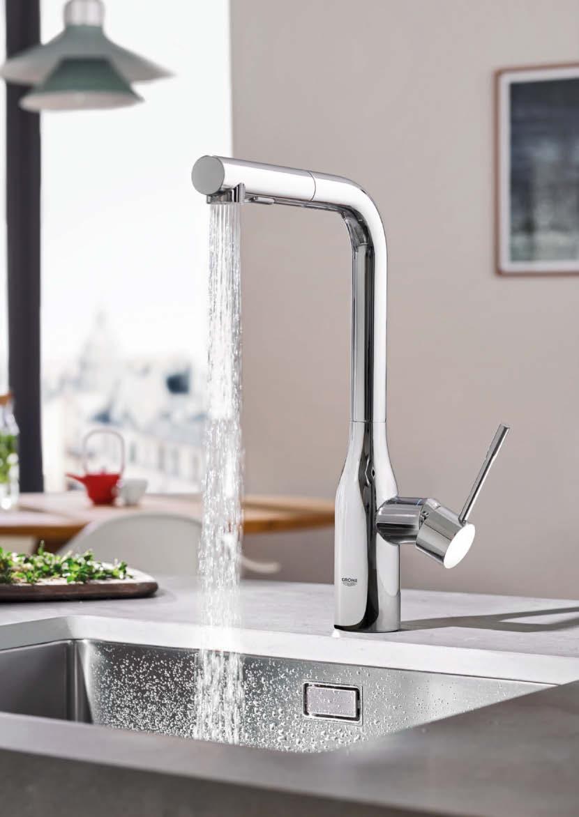 KUCHNIA GROHE OFERTA FUNKCJONALNE NATRYSKI PULL-OUT DUAL SPRAY Wyciągana wylewka zwiększająca ergonomię i łatwe przełączanie