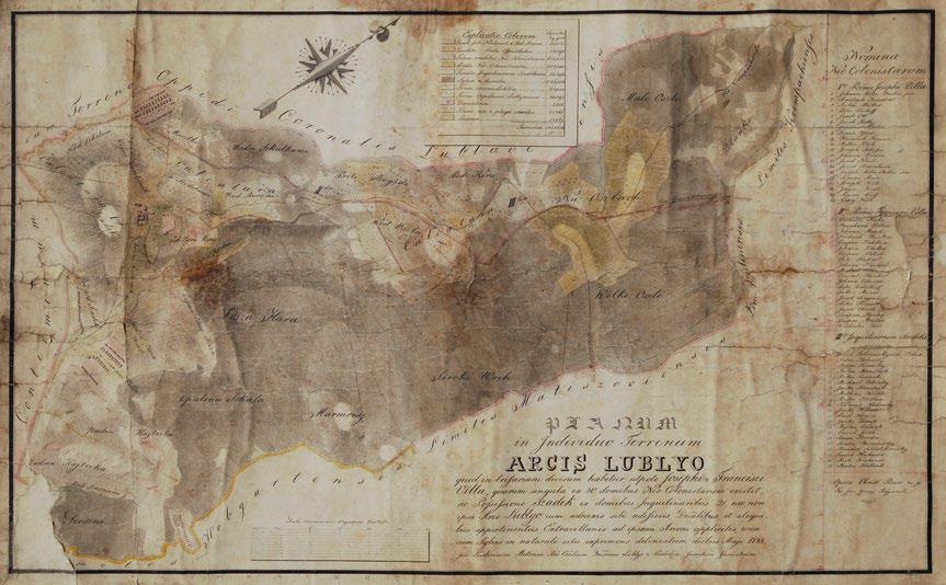 Mapa okolia hradu Ľubovňa z roku 1788 ĽM 1959/0039 Pečiatka mesta Stará Ľubovňa z roku 1904 v maďarskom jazyku ĽM 2016/0040 Pohľad na hlavnú ulicu, kde sa nachádzala pošta ĽM 2015/0071 83 dobí.