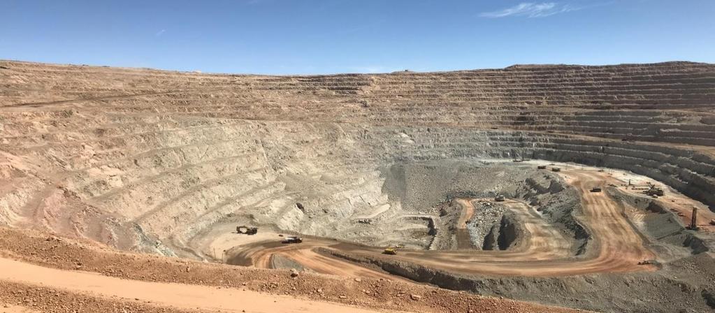 Sierra Gorda Sierra Gorda Wydobywane metale Cu Mo Au Własność Typ 55% KGHM 45% Sumitomo Kopalnia odkrywkowa Istotne wydarzenia i aktualny stan prac Produkcja miedzi w koncentracie w I półroczu 2018 r.