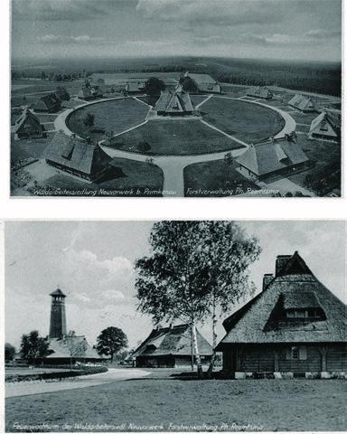 150 S. Rodak Ryc. 1. Wieś Pogorzele (niem. Neuvorwerk, Kreis Sprottau) na dawnej pocztówce. Żródło: http://dolny-slask.org.pl/3376982,pogorzele_nie_istnieje.