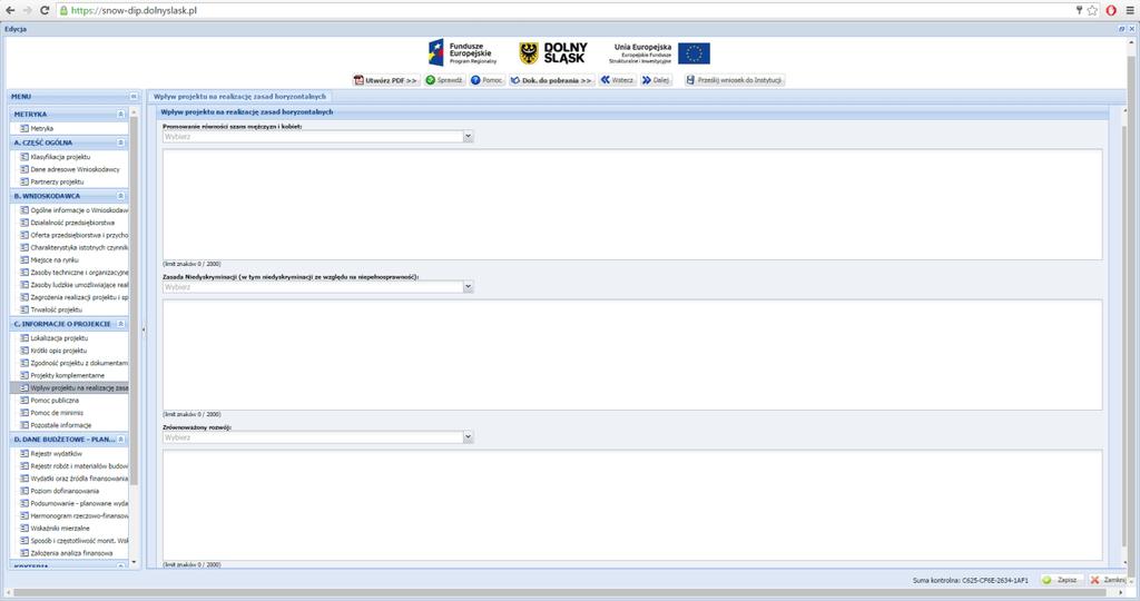 Uzasadnienie komplementarności projektów: Należy opisać na czym polega komplementarność projektu wnioskowanego z projektem/projektami wskazanymi jako
