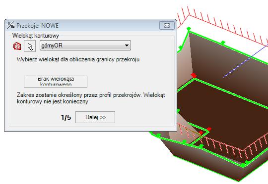 Projekt może posiadać wiele grup przekrojów.