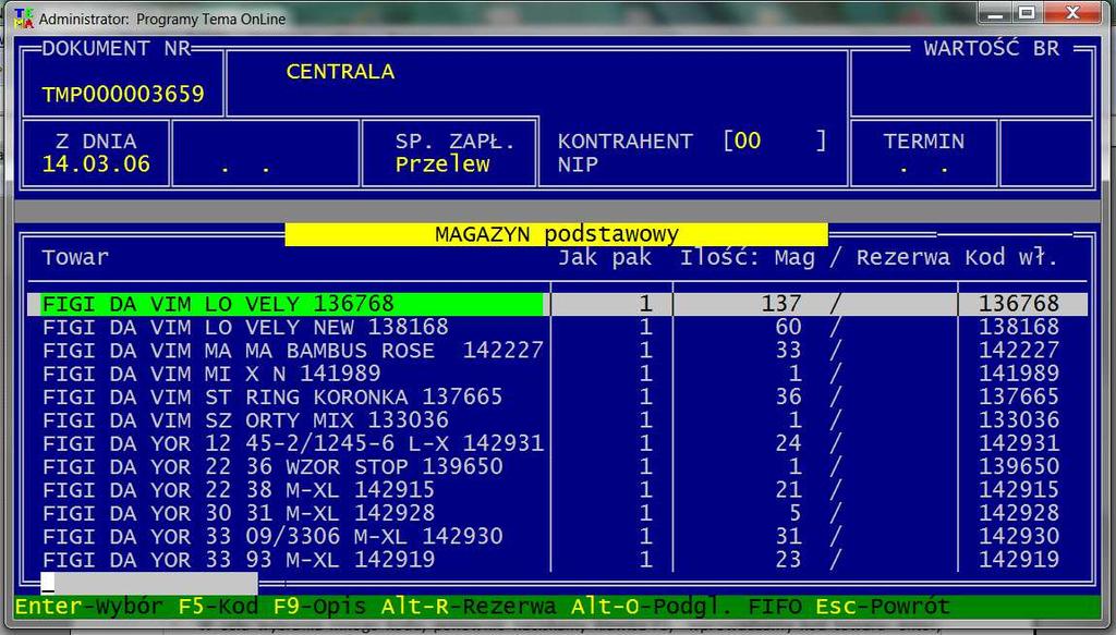 wystawiamy dokument. 11. Po wprowadzeniu kodu naciskamy enter.